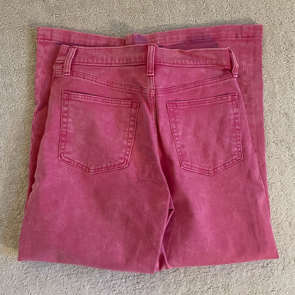 PINK GAP Women's High Rise Stride Ankle Straight Leg Jeans in Pink